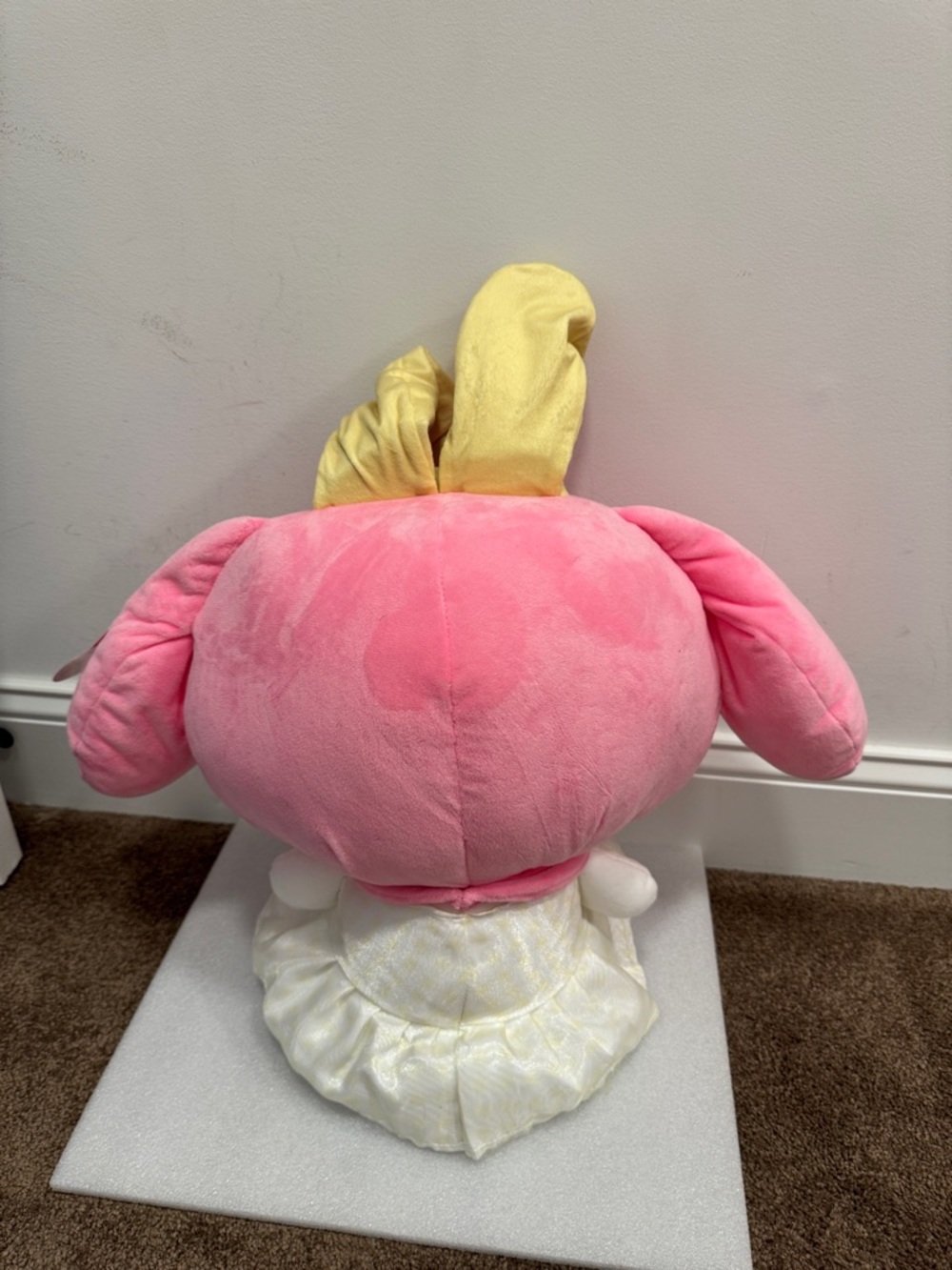 Sanrio My Melody Pink Plush with Yellow & Purple Ears jumbo size 22” NWT - Picture 2 of 5